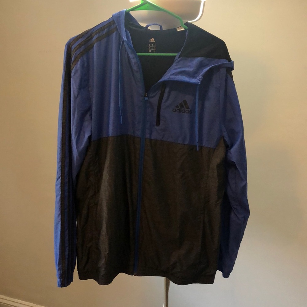 Hooded Adidas track jacket